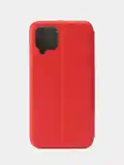 Красный чехол-книжка для Samsung Galaxy A22 4G, M32 с визитницей / отделом для карточки