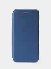Синий чехол-книжка для Samsung Galaxy A22 4G, M32 с визитницей / отделом для карточки