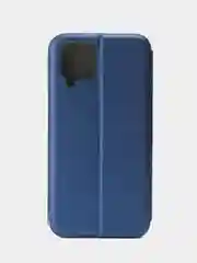 Синий чехол-книжка для Samsung Galaxy A22 4G, M32 с визитницей / отделом для карточки