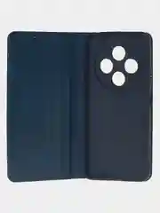 Синий чехол-книжка для Redmi 14C (4G) / Poco C75 из высококачественной искусственной кожи