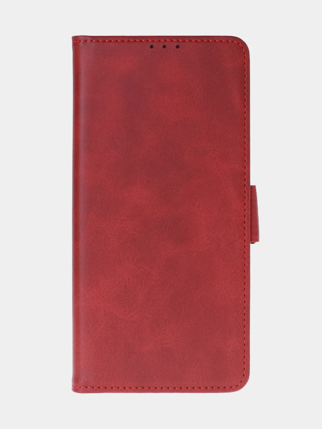 Алый чехол-книжка для Redmi 14C (4G) / Poco C75 из высококачественной искусственной кожи