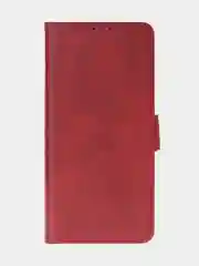 Алый чехол-книжка для Redmi 14C (4G) / Poco C75 из высококачественной искусственной кожи
