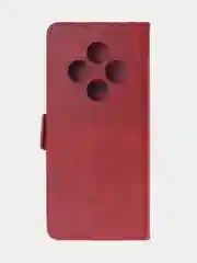 Алый чехол-книжка для Redmi 14C (4G) / Poco C75 из высококачественной искусственной кожи