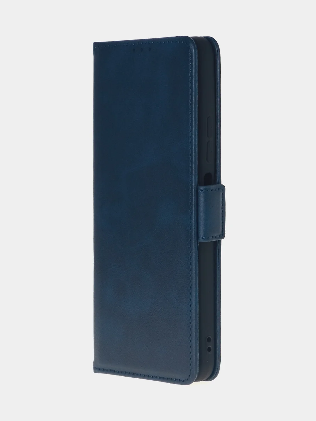 Темно-синий чехол-книжка для Redmi 14C (4G) / Poco C75 из высококачественной искусственной кожи