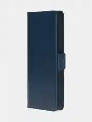 Темно-синий чехол-книжка для Redmi 14C (4G) / Poco C75 из высококачественной искусственной кожи