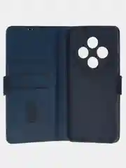Темно-синий чехол-книжка для Redmi 14C (4G) / Poco C75 из высококачественной искусственной кожи