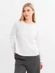 Молочный лонгслив в рубчик женский, легкий, элегантный