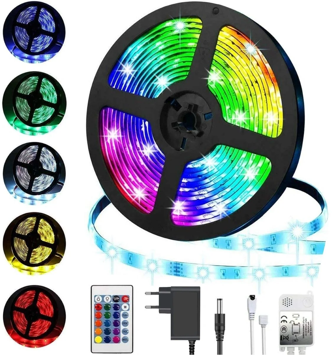 Светодиодная лента RGB, 16 цветов, с пультом, 5 метров