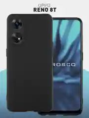 Черный чехол Rosco для Oppo Reno 8T 4G, матовый, силиконовый, тонкий, бортик вокруг камер