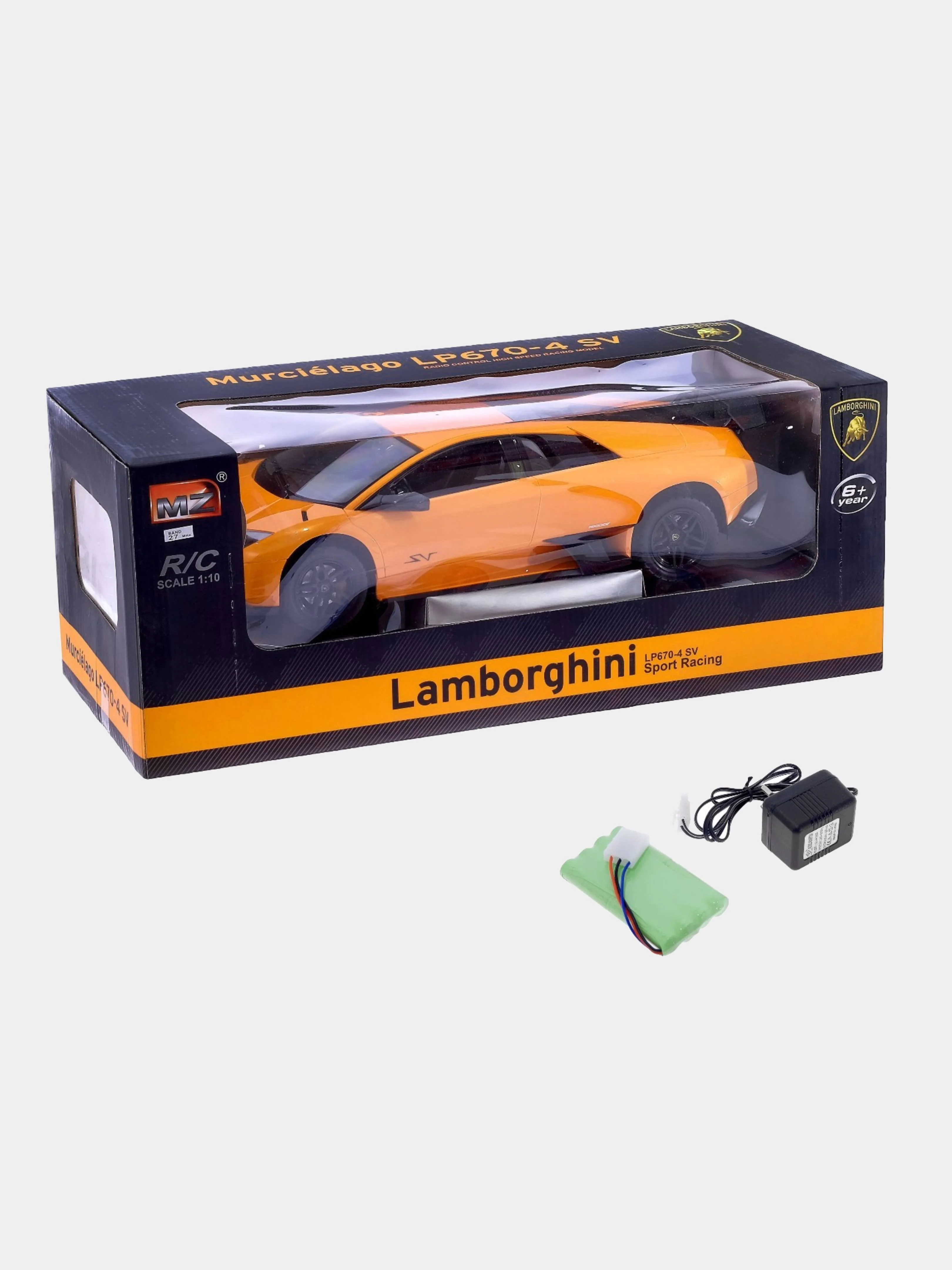 Машина радиоуправляемая Lamborghini Murcielago, 1:10, работает от аккумулятора, свет