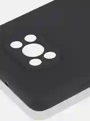 Черный чехол для Xiaomi Poco X3 NFC/X3 Pro силиконовый ROSCO матовый/прозрачный с защитой камер