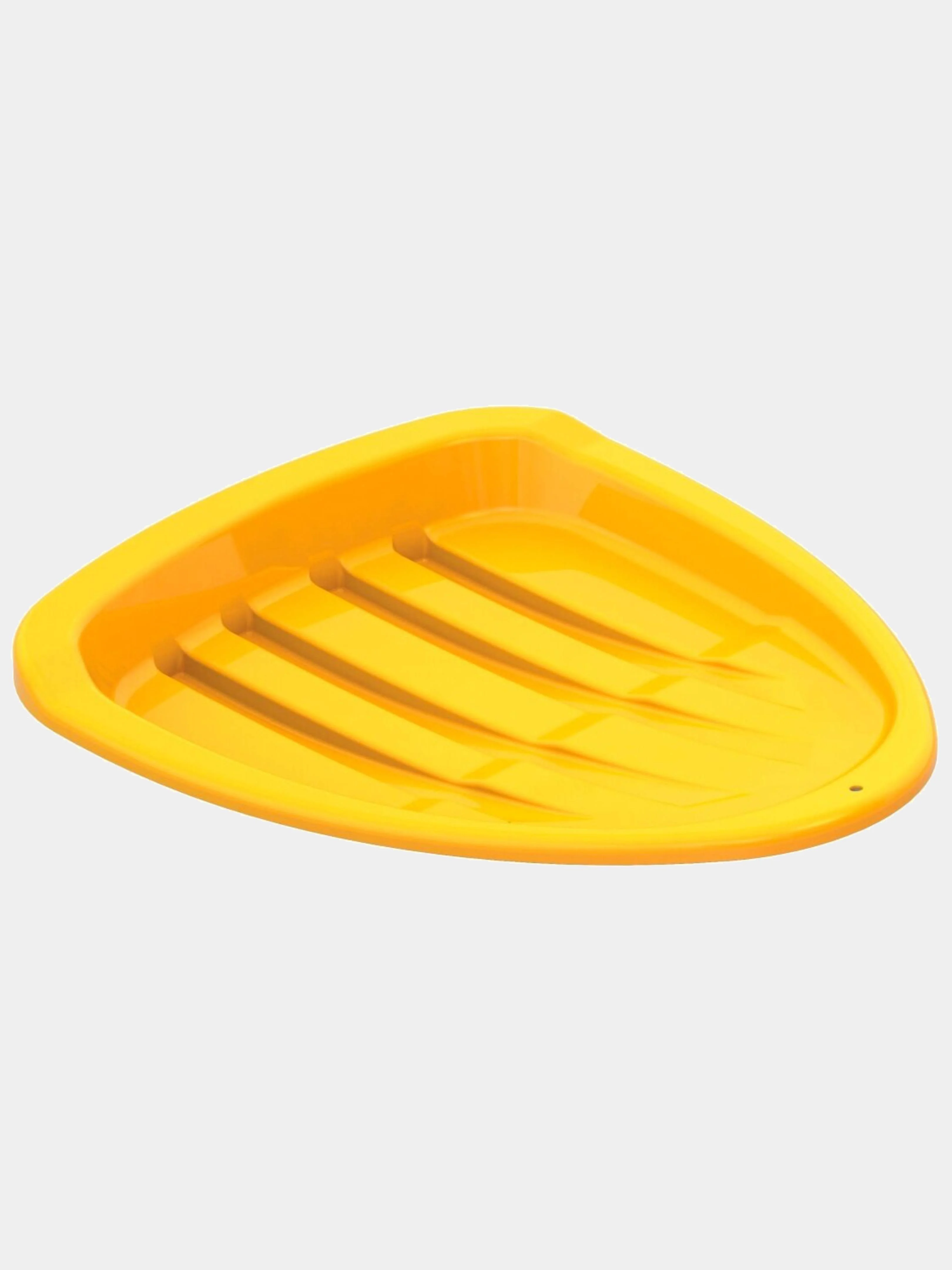 Желтый санки-ледянки треугольные из морозоустойчивого полиэтилена Darel plastic 45х37х7,8 см