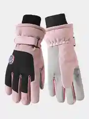 Розовый перчатки горнолыжные женские