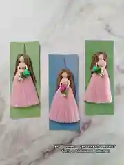 Конфетный елочная игрушка/интерьерная игрушка "Кукла" в технике макраме. 1 шт