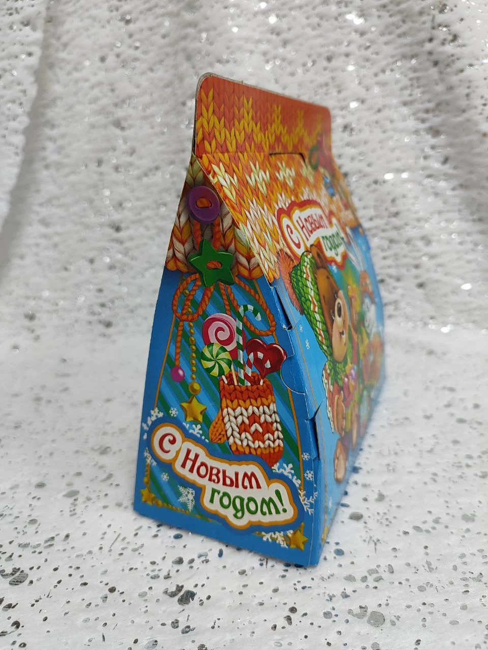 Коробка новогодняя подарочная Сумочка сладкоежки 10 шт