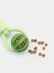 Игрушка для собак мелких пород мяч с канатом