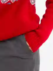 Серый меланж свитер унисекс, вязаный