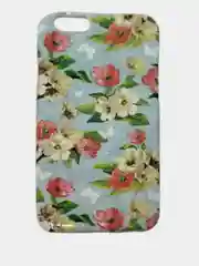 Голубой чехол силиконовый с принтом для iPhone 6/6s