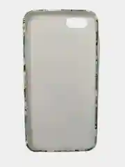 Белый чехол силиконовый с принтом для iPhone 6/6s