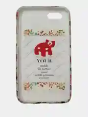 Голубой чехол силиконовый с принтом для iPhone 6/6s