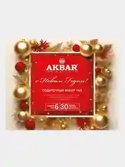 Набор чайный AKBAR подарочный, 6 видов по 5 пакетиков