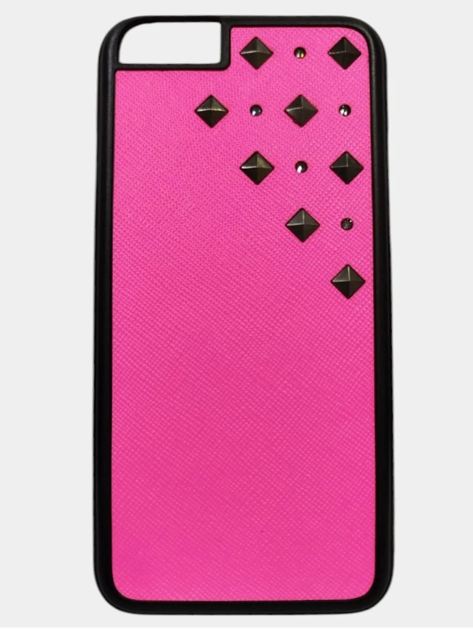 Черный чехол силиконовый со стразами для iPhone 6/6s