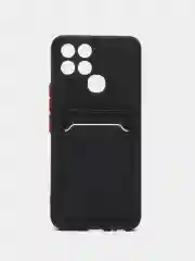 Угольный чехол для Infinix Smart 6 (Инфиникс Смарт 6), силиконовый