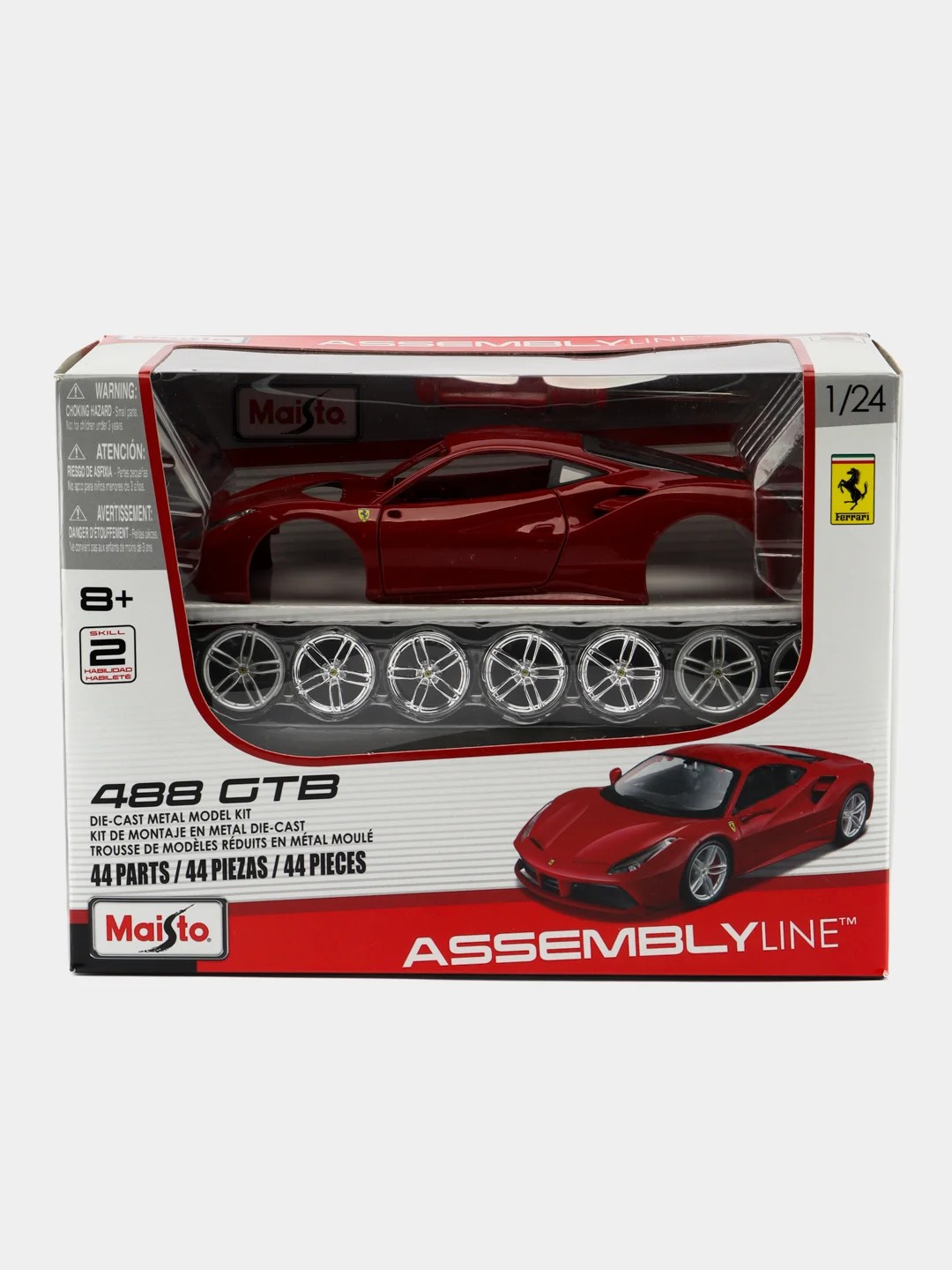 Бордовый коллекционная машинка металлическая сборная модель Ferrari Rafa, Enzo, F12 Феррари 488