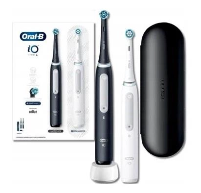 Электрическая зубная щетка IO4 DUO MATT BLACK+QUITE WHITE ORAL-B