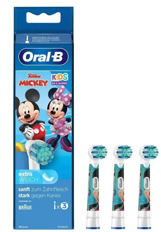 Насадка для зубной щетки MICKEY/Princess/Cars EXTRA SOFT 4PCS ORAL-B