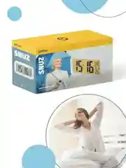 Белый часы-будильник Perfeo "Snuz", время, температура, дата, 3 цвета