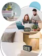 Черный часы-будильник Perfeo "Snuz", время, температура, дата, 3 цвета