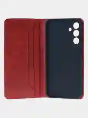 Красный чехол-книжка для Samsung Galaxy A16 (4G) из высококачественной искусственной кожи