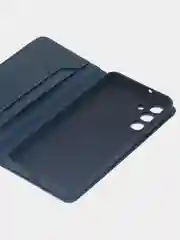 Синий чехол-книжка для Samsung Galaxy A16 (4G) из высококачественной искусственной кожи