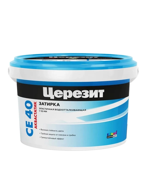 Затирка Церезит (Ceresit) CE 40 Aquastatic №82, голубая, 2 кг