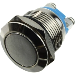 Кнопка антивандальная PBS-28B D-19mm OFF-(ON) (метал.) без фиксации d19mm 2A/250VAC 2pin