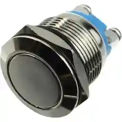 Кнопка антивандальная PBS-28B D-19mm OFF-(ON) (метал.) без фиксации d19mm 2A/250VAC 2pin