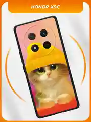 Чехол на Honor X9c/X60 Pro / Хонор X9x/X60 Про черный, с принтом, защита камеры