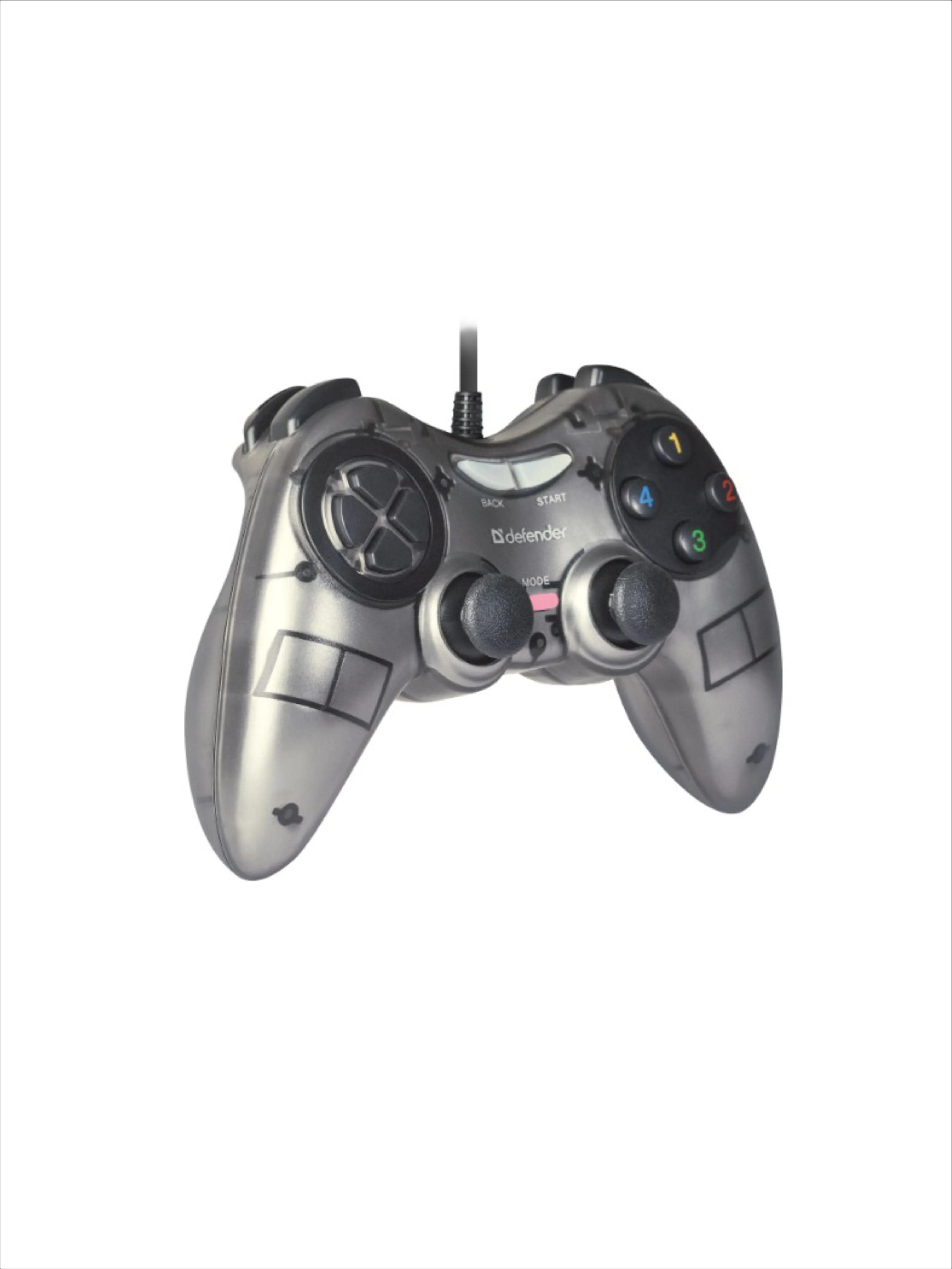 Геймпад джойстик проводной Defender Zoom USB 10 кнопок, 2 стика, для ПК, для PS3