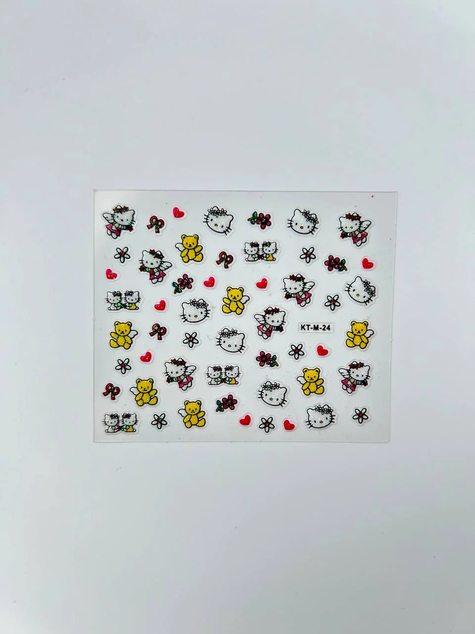 Желтый слайдеры для дизайна ногтей Hello Kitty