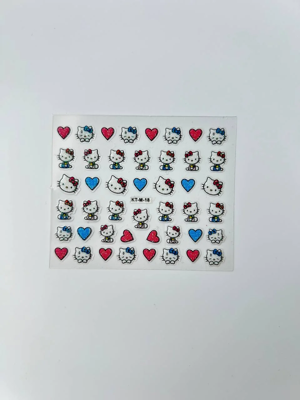 Голубой слайдеры для дизайна ногтей Hello Kitty