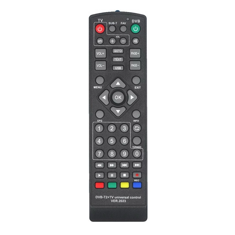 Пульт для цифровых ресиверов УНИВЕРСАЛ DVB-T2+TV ver.2023