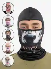 Черный зверомаска. Балаклава. Подшлемник с принтом