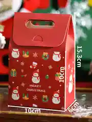 Бордовый подарочная коробка Новогодняя, Рождественская упаковка для новогоднего подарка