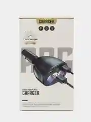 Разветвитель в прикуриватель 120W на 4 выхода, с вольтметром, зарядка авто быстрая зарядка