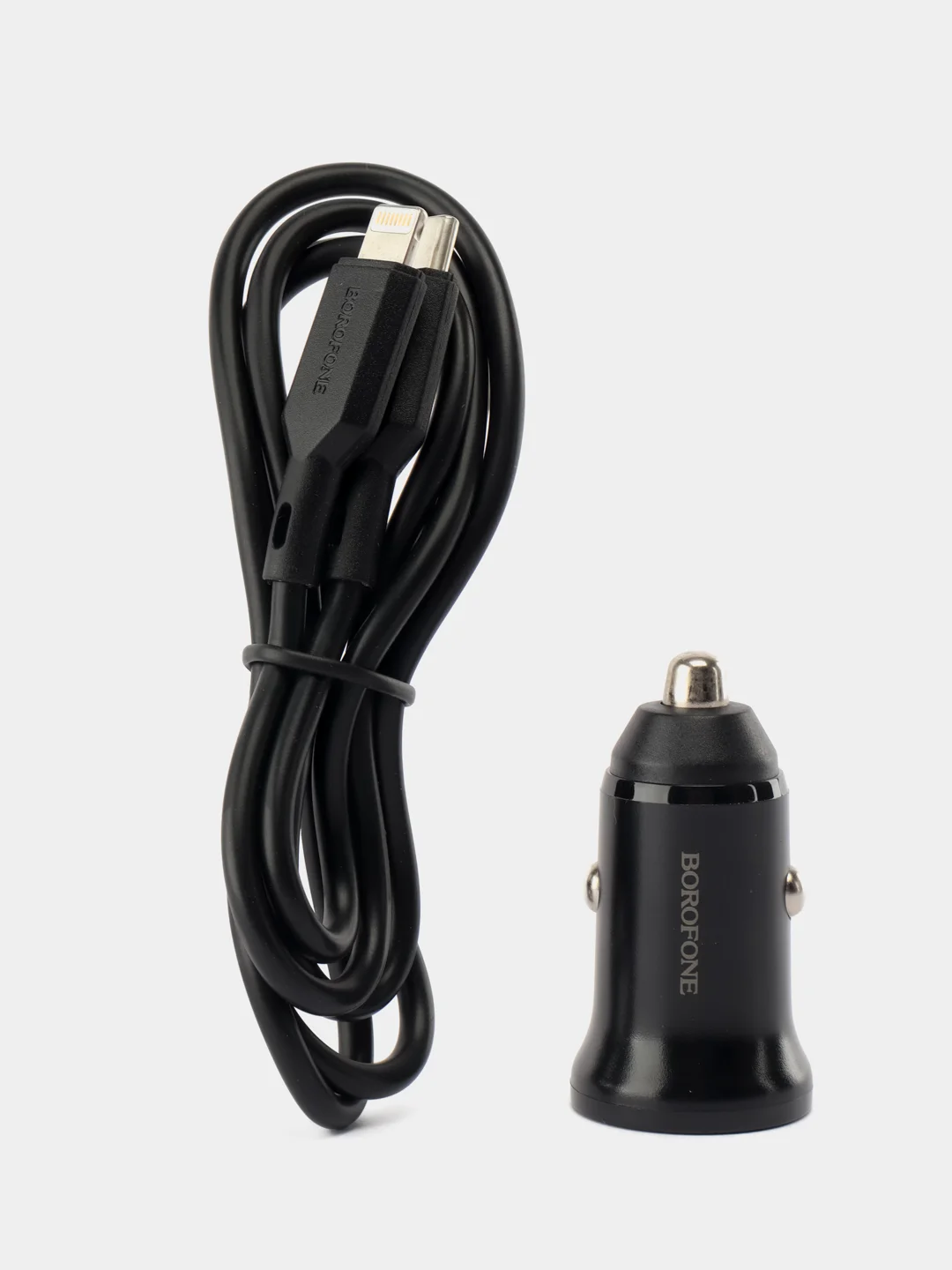 Черный автомобильное зарядное устройство USB 2,4A BOROFONE BZ18,BZ18A PD20W Quick Charge 3.0