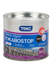 Грунт-эмаль по ржавчине Текс Профи РжавоStop, глянцевая, 2 кг, черная
