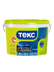 Краска для стен и потолков латексная Текс, глубокоматовая, белая, 3 кг