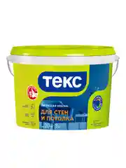 Краска для стен и потолков латексная Текс, глубокоматовая, белая, 3 кг
