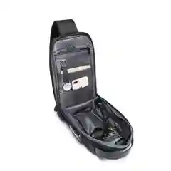Черный сумка мужская через плечо с USB-кабелем и кодовым замком, с ручкой, жесткая